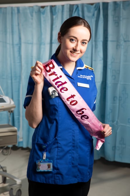 Stacey Gavin, a sister in acute medicine, celebrating her hen do at work.