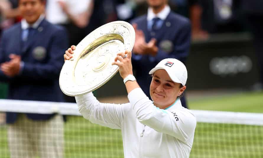Ashleigh Barty battles past Karolina Pliskova to clinch first Wimbledon title | Wimbledon | The Guardian