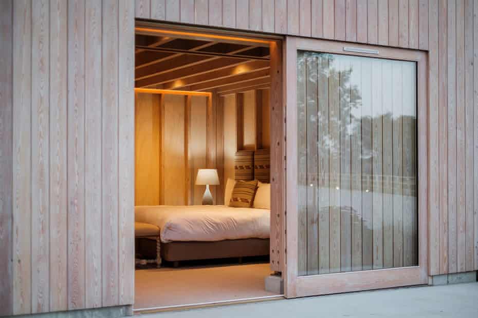 Viewed from exterior, a bedroom at The Alice Hawthorn in Nun Monkton, North Yorkshire, UK.