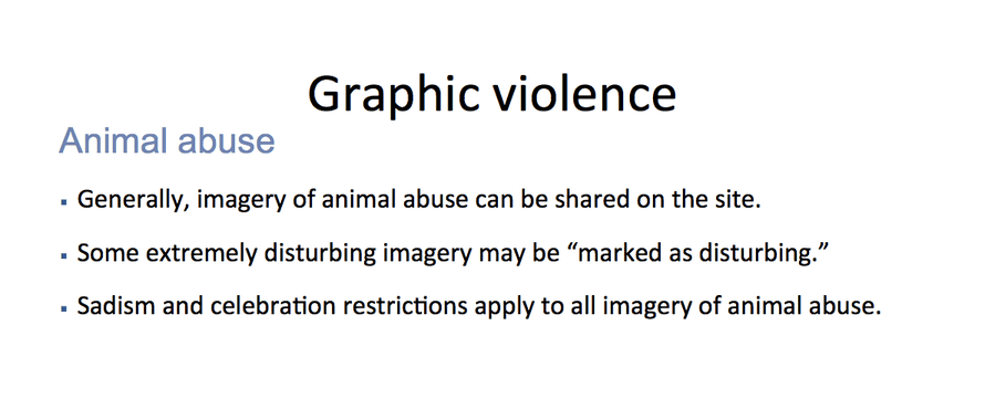 Facebook animal abuse policy