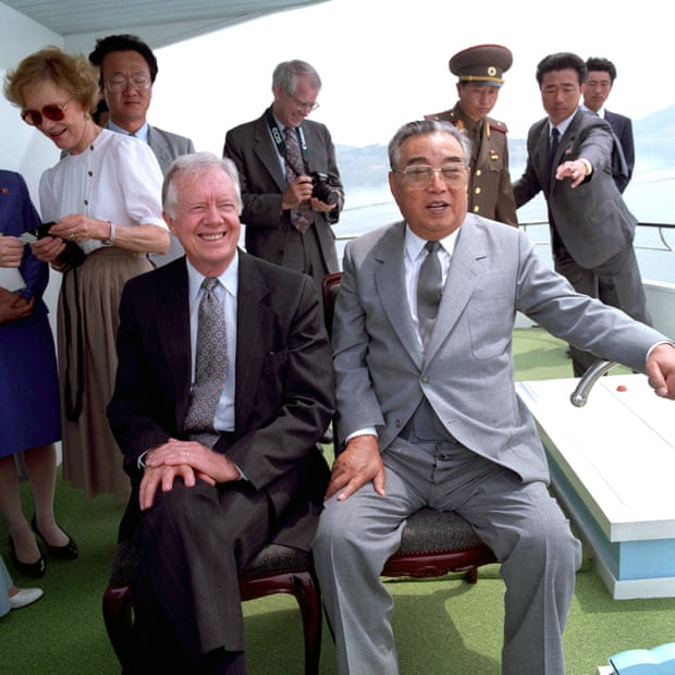 Pyongyang, 1994: The former US president Jimmy Carter shares a boat ride with the North Korean leader Kim Il-sung during his historic visit, weeks before Kim’s death.
