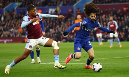 Marc Cucurella on the ball against Aston Villa