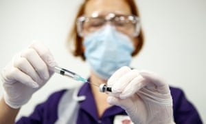 Nurse Pat Sugden prepares the Pfizer-BioNTech vaccine at the Thackray Museum of Medicine in Leeds, the first UK museum to host a Covid-19 vaccination centre, on 22 December 2020.