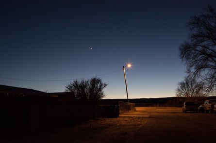 A Grants Moon, 2018, Grants, New Mexico. This photograph was captured in Grants, New Mexico, near a trailer park on Interstate 40.