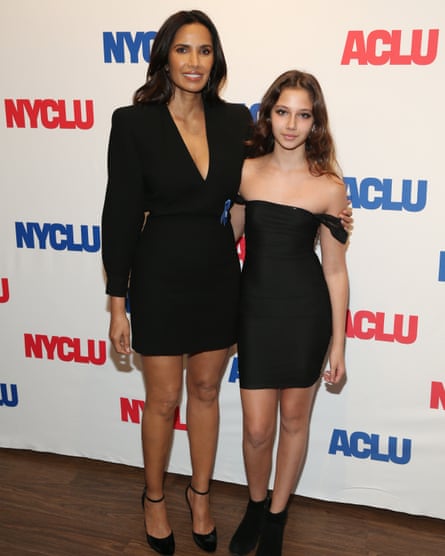 ‘It was my good karma that I got pregnant’ … Lakshmi and daughter Krishna Thea Lakshmi-Dell.