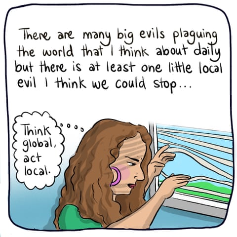 Cartoon by Jess Harwood titled The Answer is Blowing in the Wind, panel 2