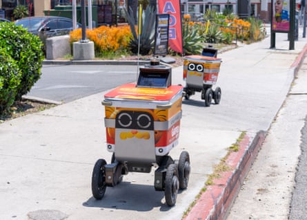 two delivery car on the street