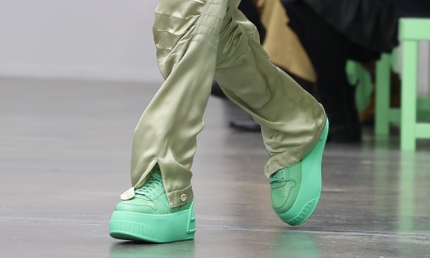 The energy of the millennium-era is proving irresistible so the catwalk was filled with Spice Girl-sized platform trainers.