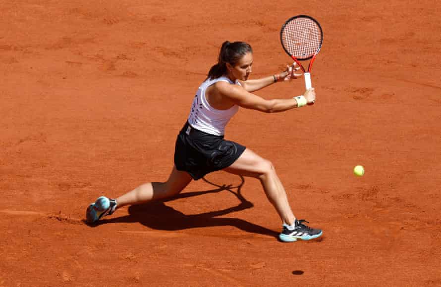 Daria Kasatkina in action during her quarter final match against Veronika Kudermetova.