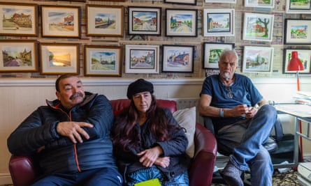 Residents (l-r) Dave Whitehead, Sarah Barrett and Stewart Platt.