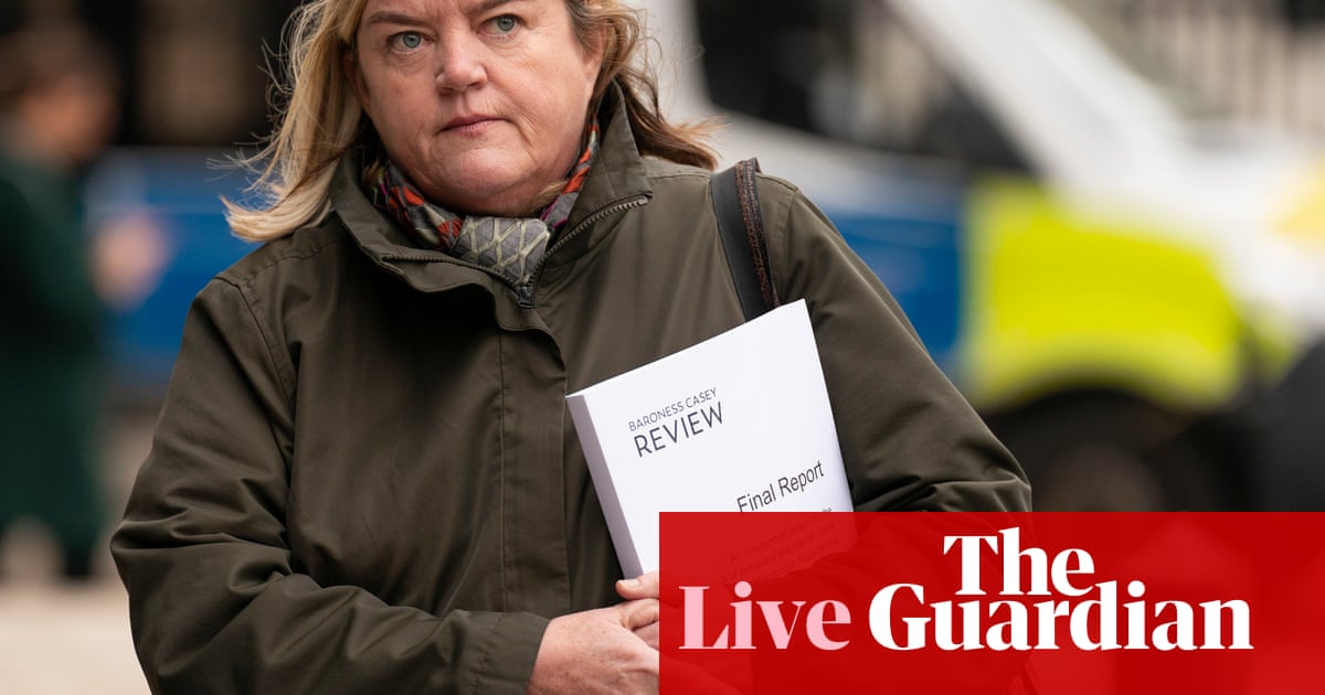 Louise Casey criticises Tories for politicising her grooming gangs report UK politics live