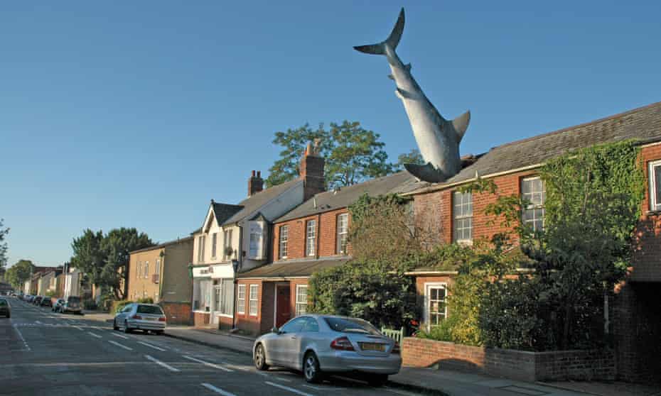 The Headington shark. Magnus Hanson-Heine owns owns the house and is the son of the shark’s creator.