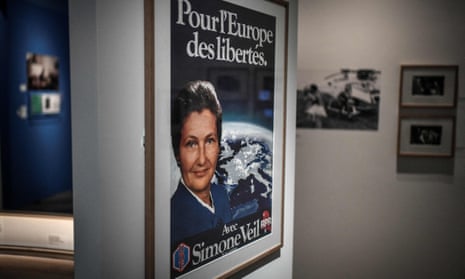 An exhibition at the Paris city hall dedicated to the late French politician and Holocaust survivor Simone Veil in May 2021