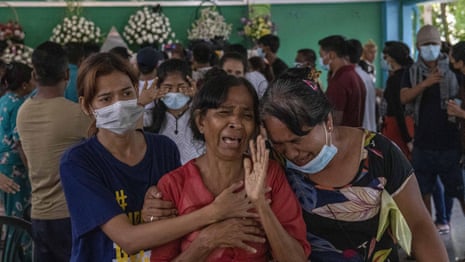 Funeral held for 13-year-old boy shot by military in Myanmar – video