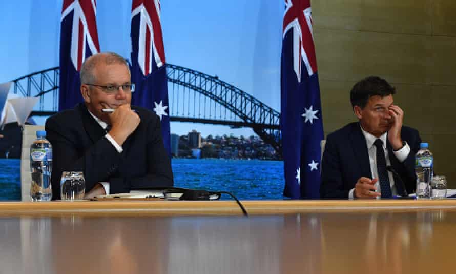 Scott Morrison and Angus Taylor