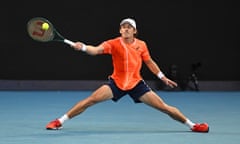 Alex de Minaur in action during his fourth round defeat to Andrey Rublev of Russia, marking the exit of the last local singles hope in this 2024 Australian Open.