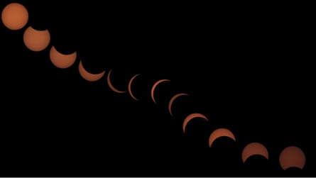 A time lapse of the eclipse.