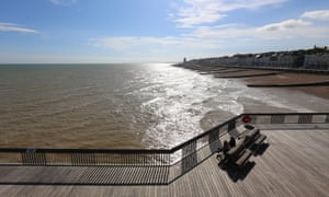 Epic views … town and sea seen from the pier.