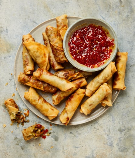 Yotam Ottolenghi’s pork and fennel lumpia with fennel sweet chilli sauce.