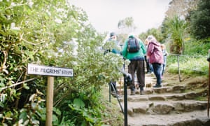 The steps up to St Michael’s Mount.
