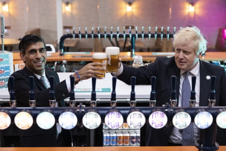 The then PM Boris Johnson and his chancellor Rishi Sunak, October 2021