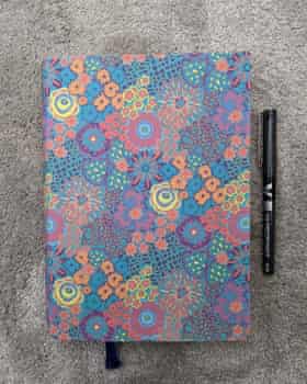Louise Baillie's abstract floral bound journal
