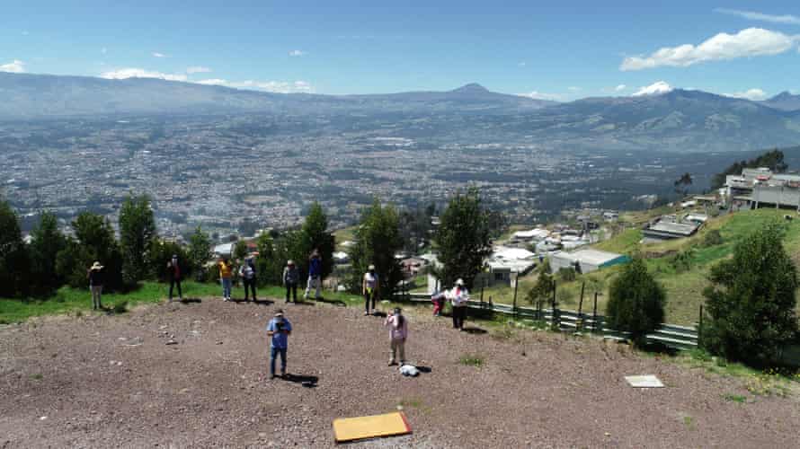 Informal settlements in mountainous landscape