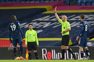 Pepe is shown a red card