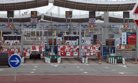 The border gate at Calais, France, for people entering the UK