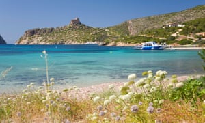 View across bay Cabrera, Spain,