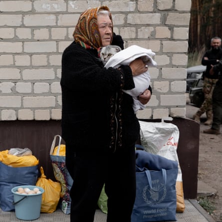Olha, from Vilcha, after being evacuated