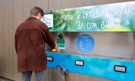 Water fountains, which include a sparkling option, installed as part of the Paris participatory budget.