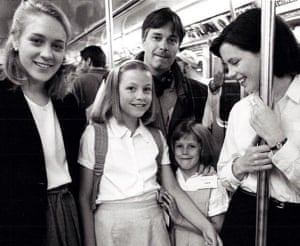 ‘I’d written it to warn my daughters of the perils out there, how guys are’ … Chloë Sevigny, Whit Stillman and his daughters, and Kate Beckinsale during filming of The Last Days of Disco.