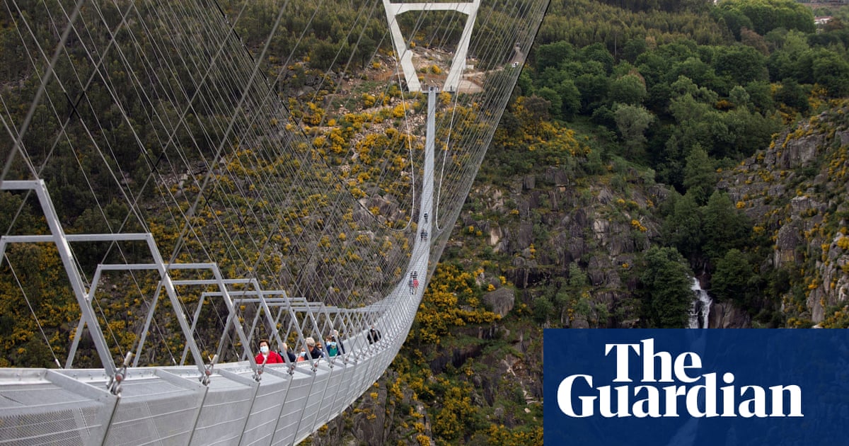 World’s longest pedestrian suspension bridge Arouca 516 opens in Portugal – video