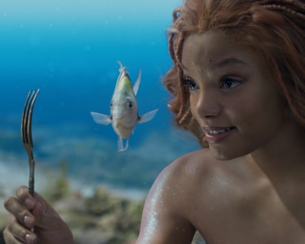 Halle Bailey as Ariel in The Little Mermaid.