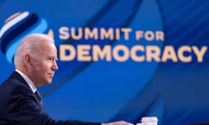 Joe Biden delivers remarks at Summit for Democracy at the White House, Washington, District of Columbia, USA.
