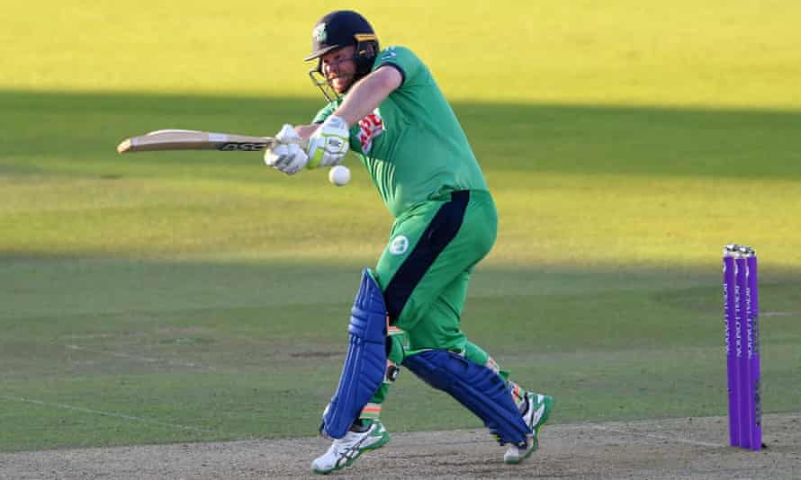 Ireland's Paul Stirling hits out during his match-winning hundred against England last year