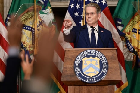 US Treasury Secretary Scott Bessent speaks outlines further sanctions against Iran, at the Treasury Department in Washington DC, August 24, 2026. REUTERS/Evelyn Hockstein