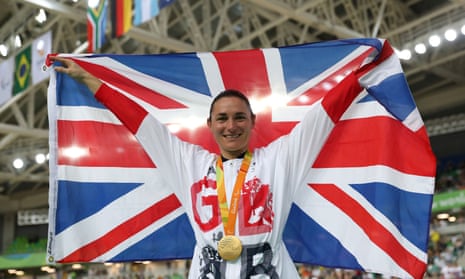 Sarah Storey celebrates a cycling gold at the Rio Paralympics