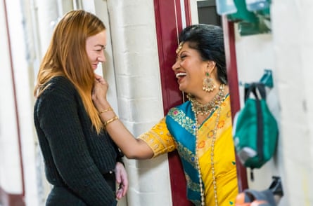 Sacha Denney-Rodwell (left) and Sanchita Pal. Backstage and Behind The Scenes of Orpheus by Claudio Monteverdi and Jasdeep Singh Degun @ Opera North