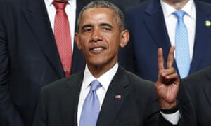 Barack Obama: two fingers to accuracy from the Daily Mail.