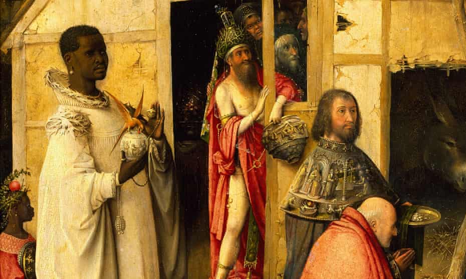 Fantastical splendour … Balthasar in a detail from The Adoration of the Magi, 1510, by Hieronymus Bosch.