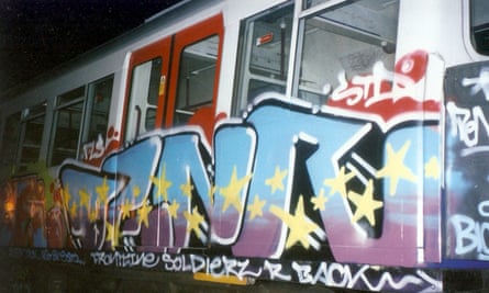 Barnes’s work on a tube train, early 2000s.
