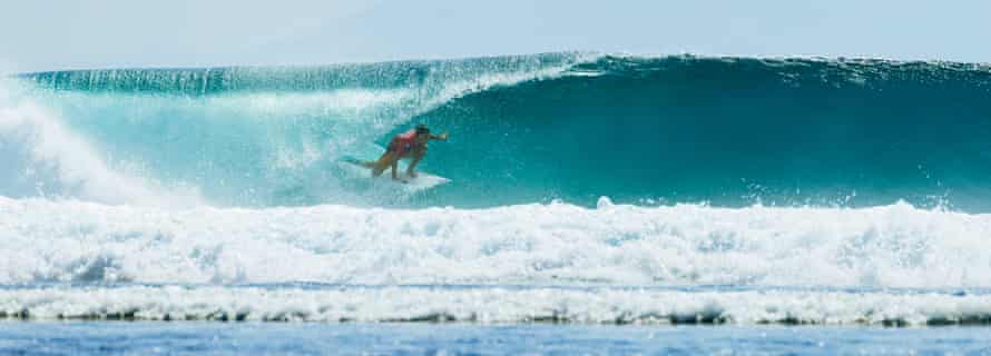 Jack Robinson surfs during the G-Land break.