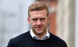 Stuart Olding arrives at court in Belfast, March 2018