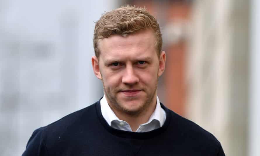 Stuart Olding arrives at court in Belfast, March 2018