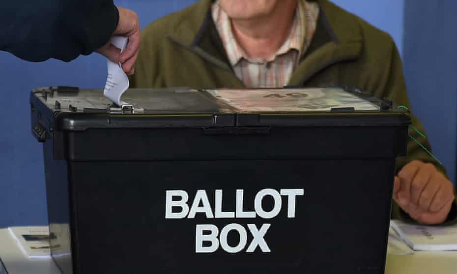 Ballot box at a polling station