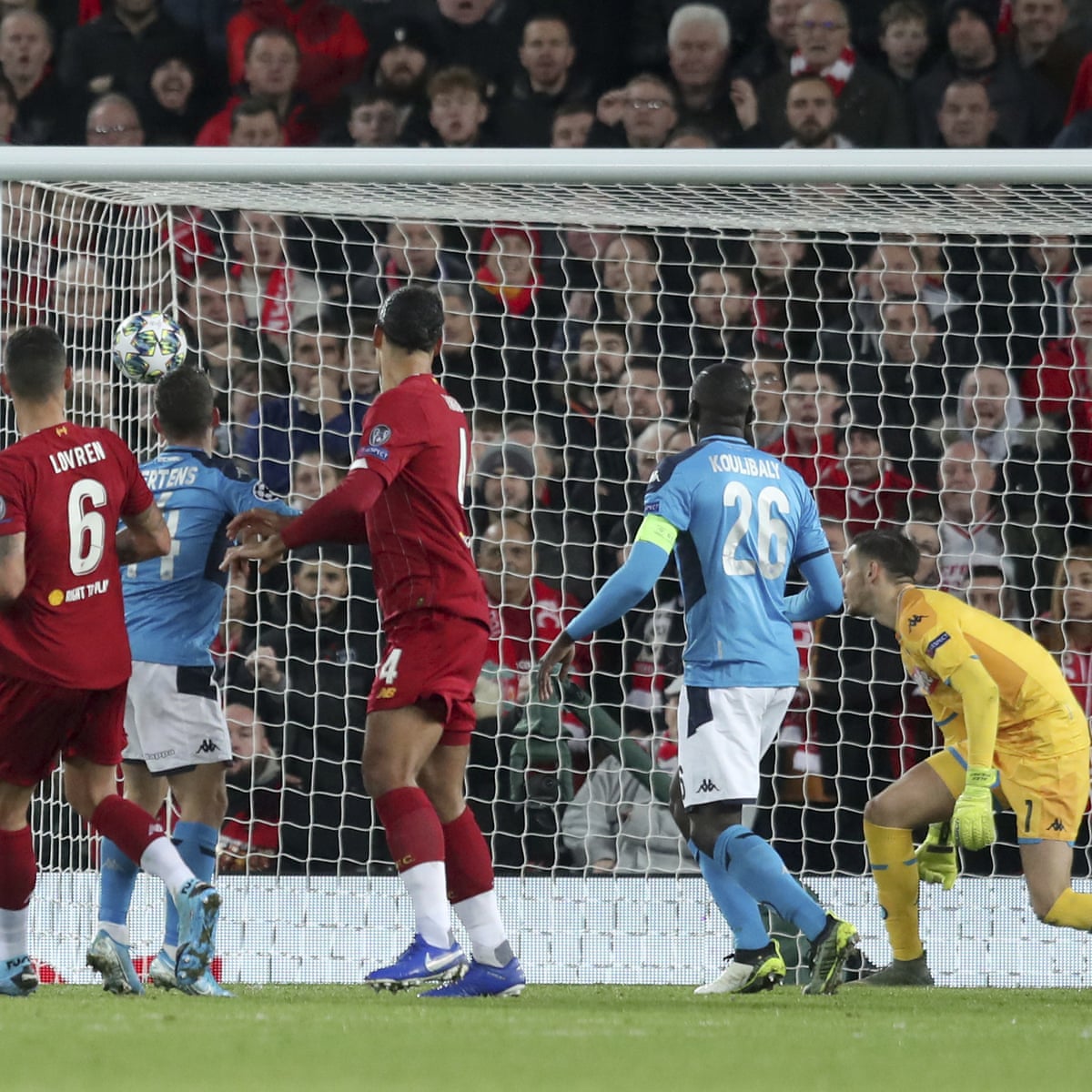 Dejan Lovren S Header Rescues Point For Liverpool Against Napoli Champions League The Guardian