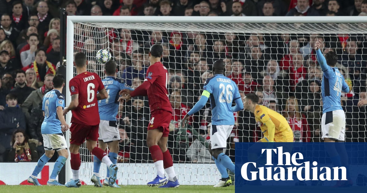 Dejan Lovren’s header rescues point for Liverpool against Napoli