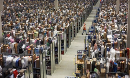 An Amazon warehouse in Germany.